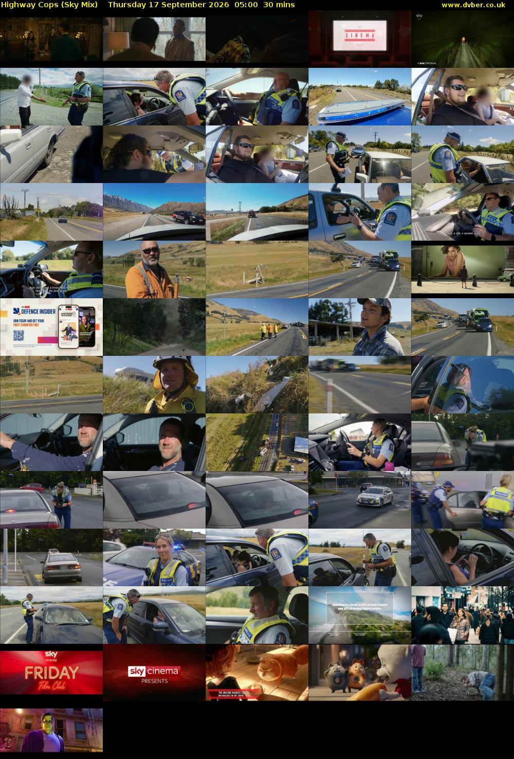 Highway Cops (Sky Mix) Thursday 17 September 2026 05:00 - 05:30