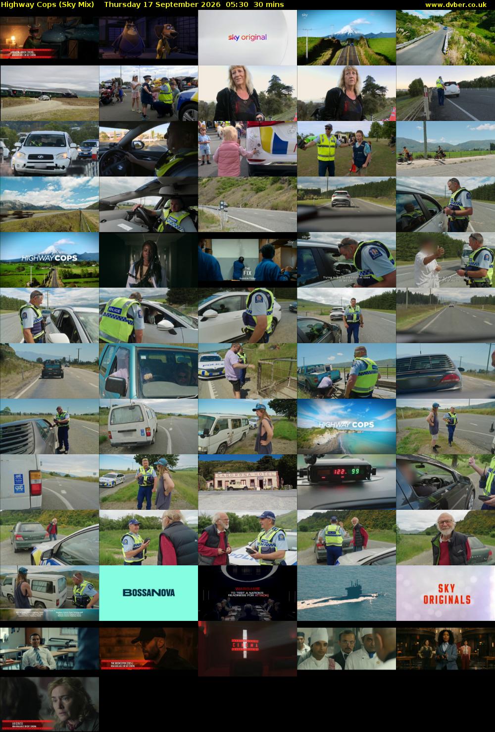 Highway Cops (Sky Mix) Thursday 17 September 2026 05:30 - 06:00