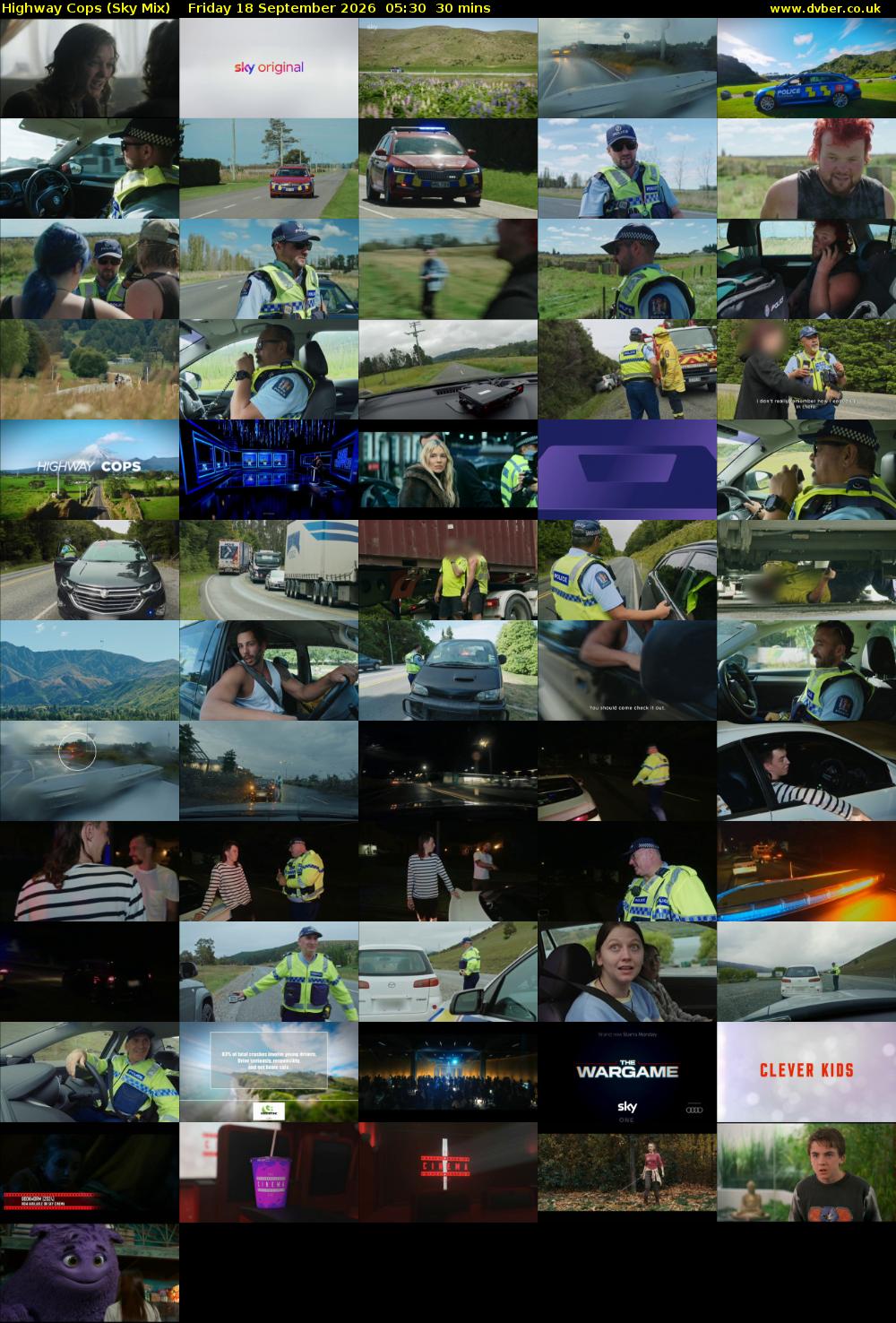 Highway Cops (Sky Mix) Friday 18 September 2026 05:30 - 06:00