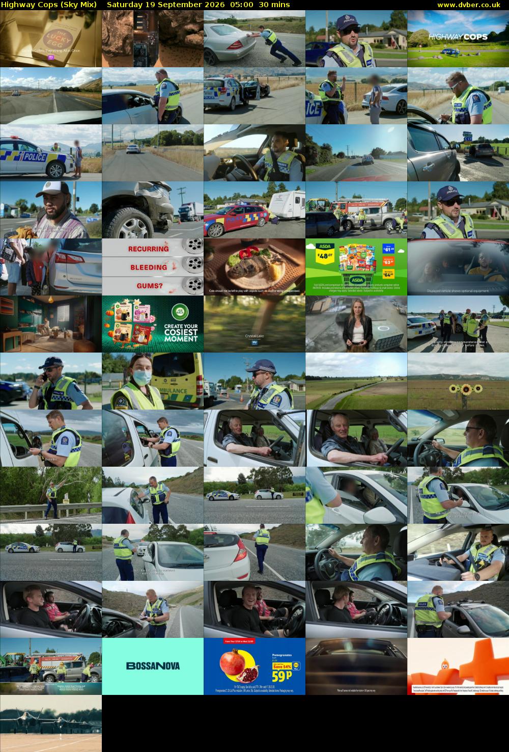 Highway Cops (Sky Mix) Saturday 19 September 2026 05:00 - 05:30