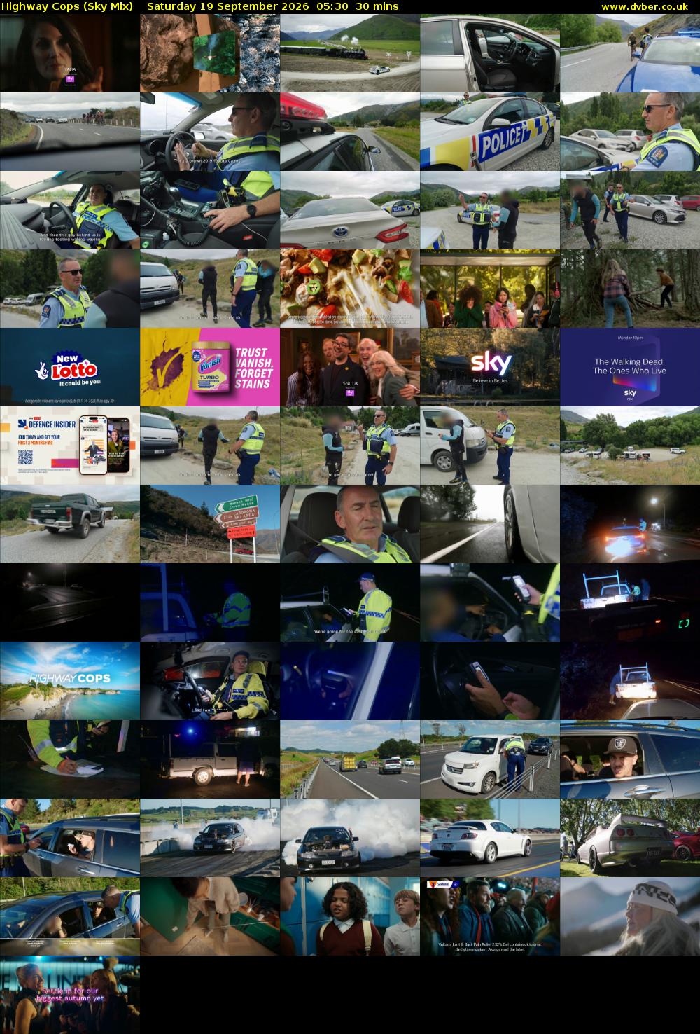 Highway Cops (Sky Mix) Saturday 19 September 2026 05:30 - 06:00