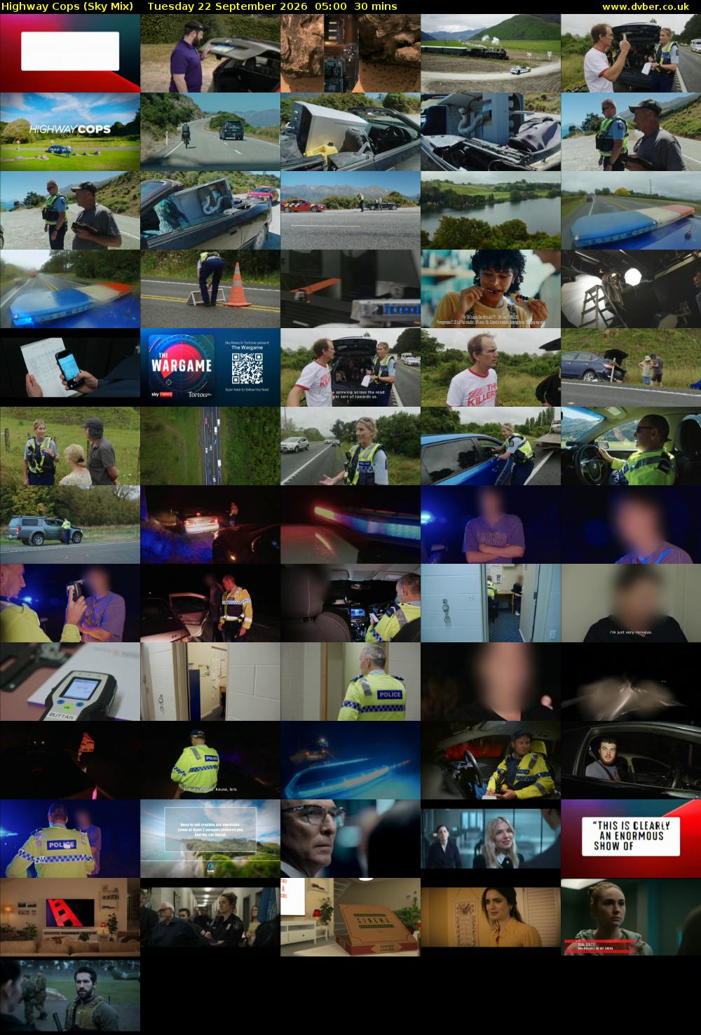 Highway Cops (Sky Mix) Tuesday 22 September 2026 05:00 - 05:30