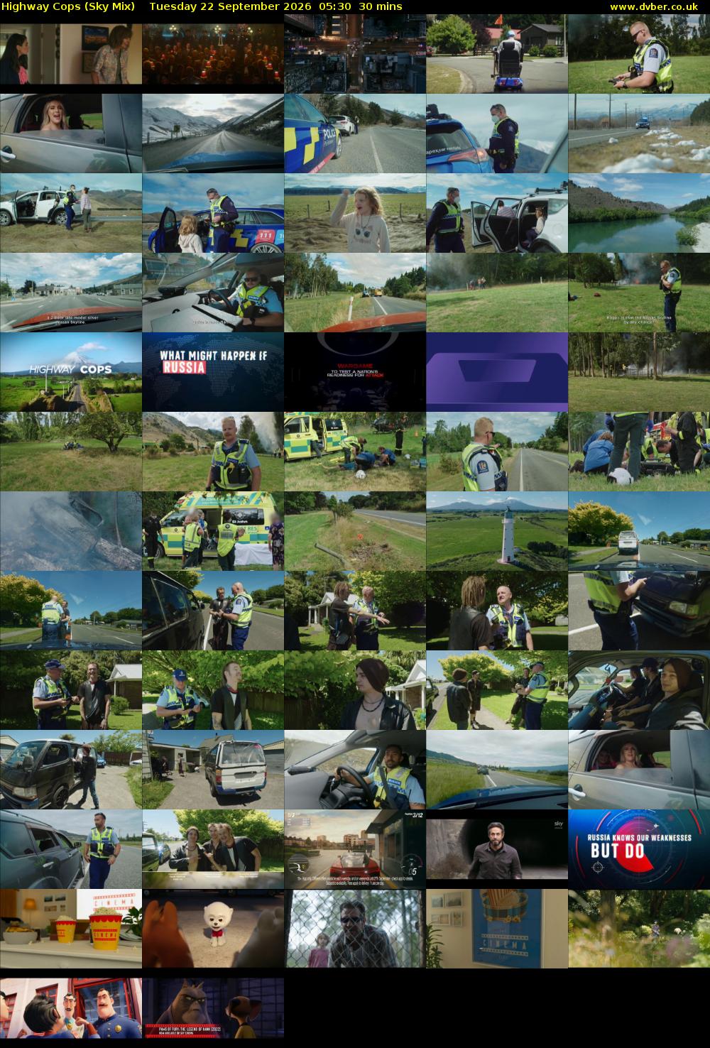Highway Cops (Sky Mix) Tuesday 22 September 2026 05:30 - 06:00
