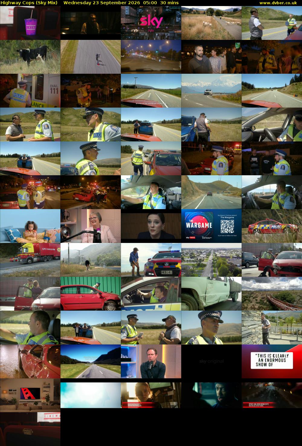 Highway Cops (Sky Mix) Wednesday 23 September 2026 05:00 - 05:30