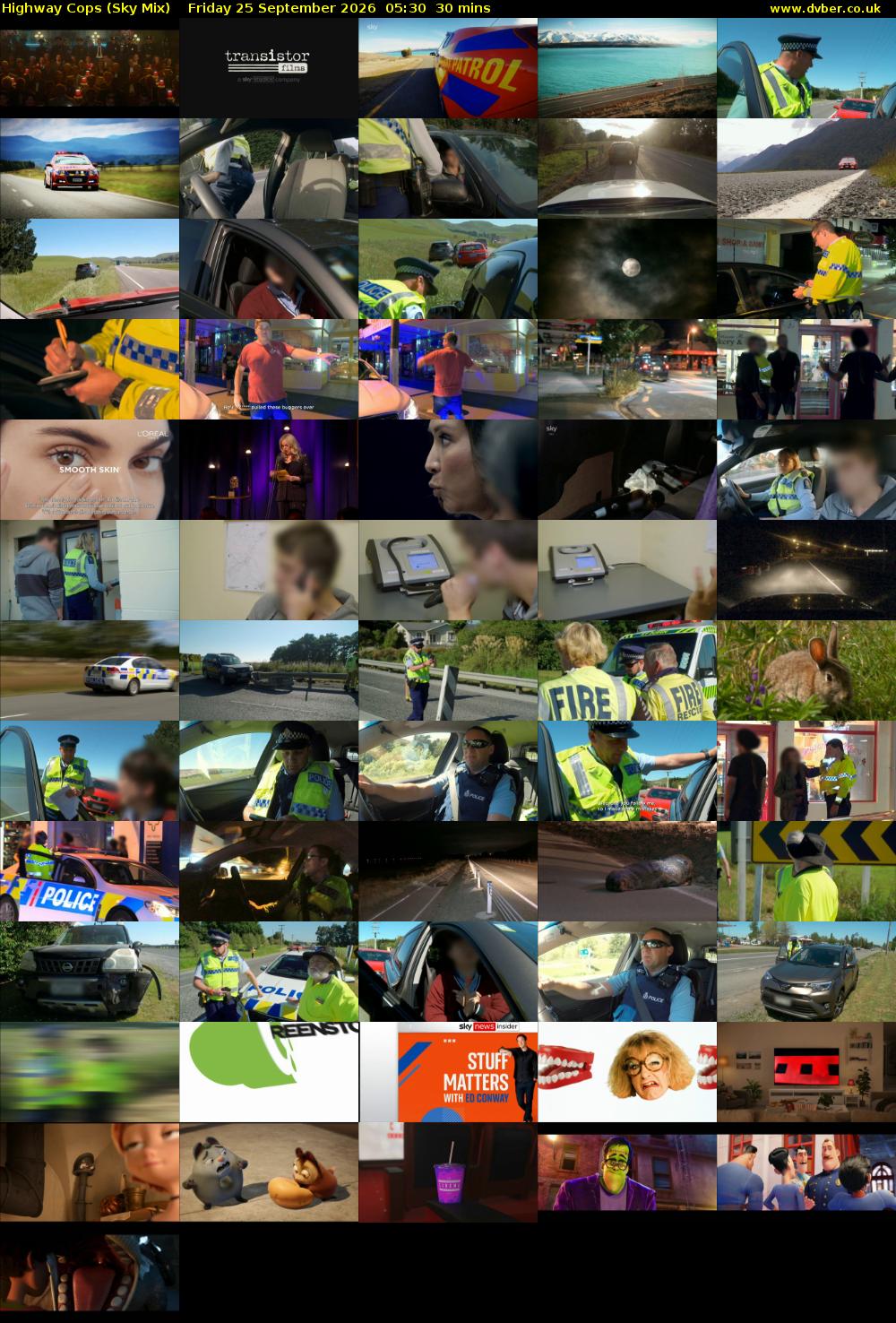 Highway Cops (Sky Mix) Friday 25 September 2026 05:30 - 06:00