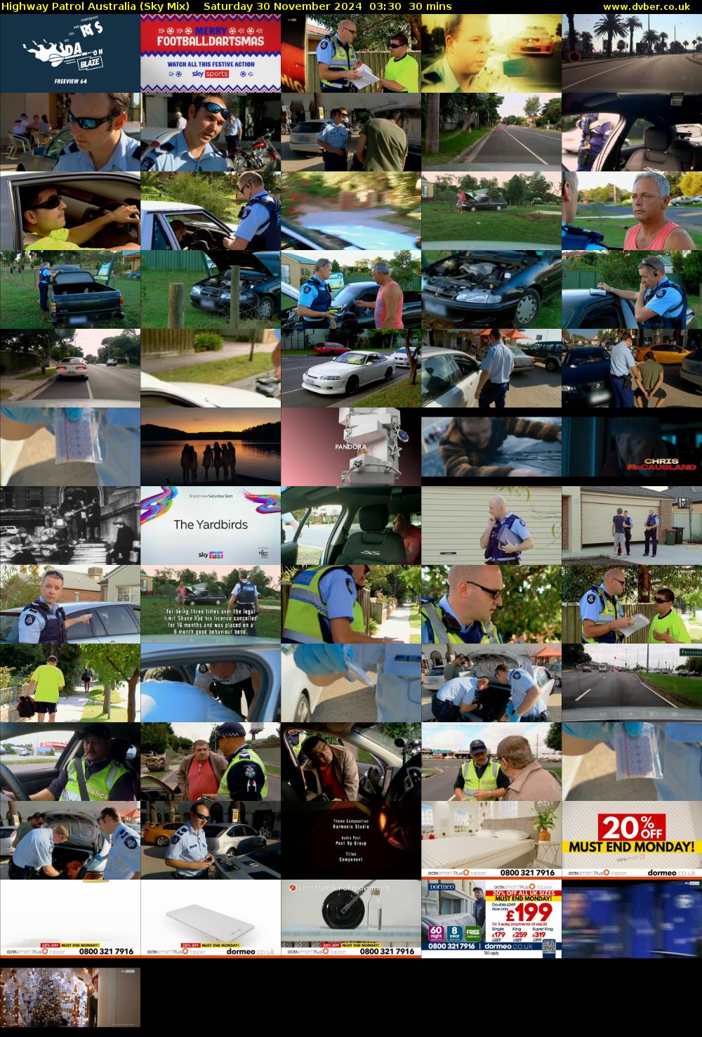 Highway Patrol Australia (Sky Mix) Saturday 30 November 2024 03:30 - 04:00
