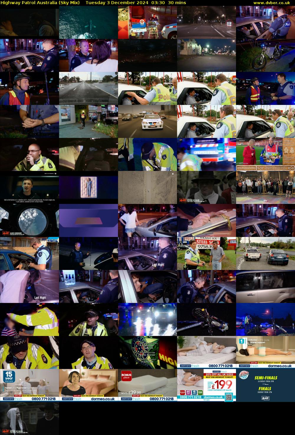 Highway Patrol Australia (Sky Mix) Tuesday 3 December 2024 03:30 - 04:00