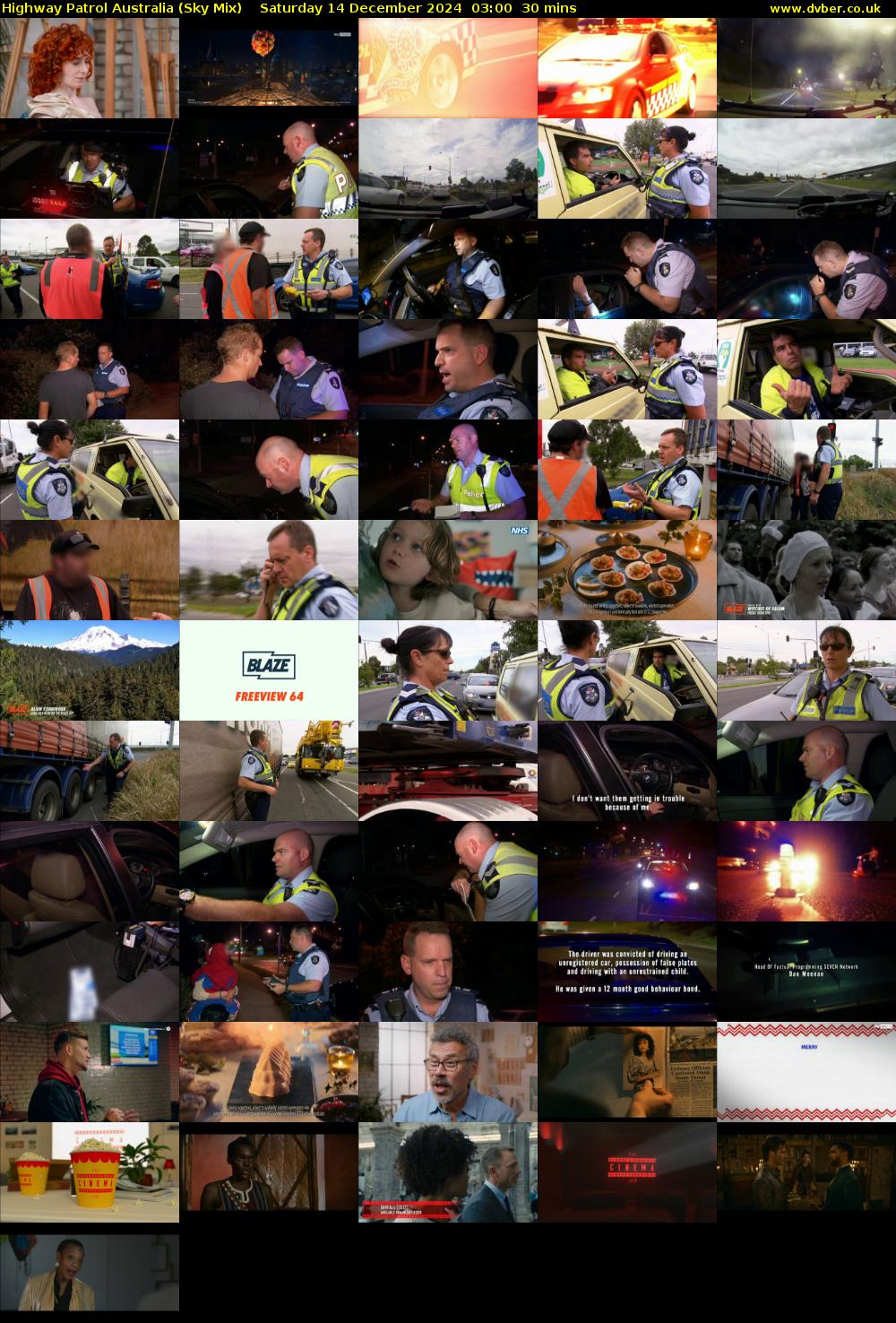 Highway Patrol Australia (Sky Mix) Saturday 14 December 2024 03:00 - 03:30