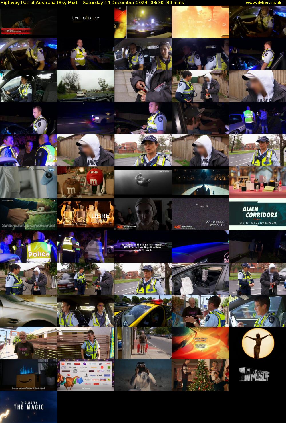 Highway Patrol Australia (Sky Mix) Saturday 14 December 2024 03:30 - 04:00