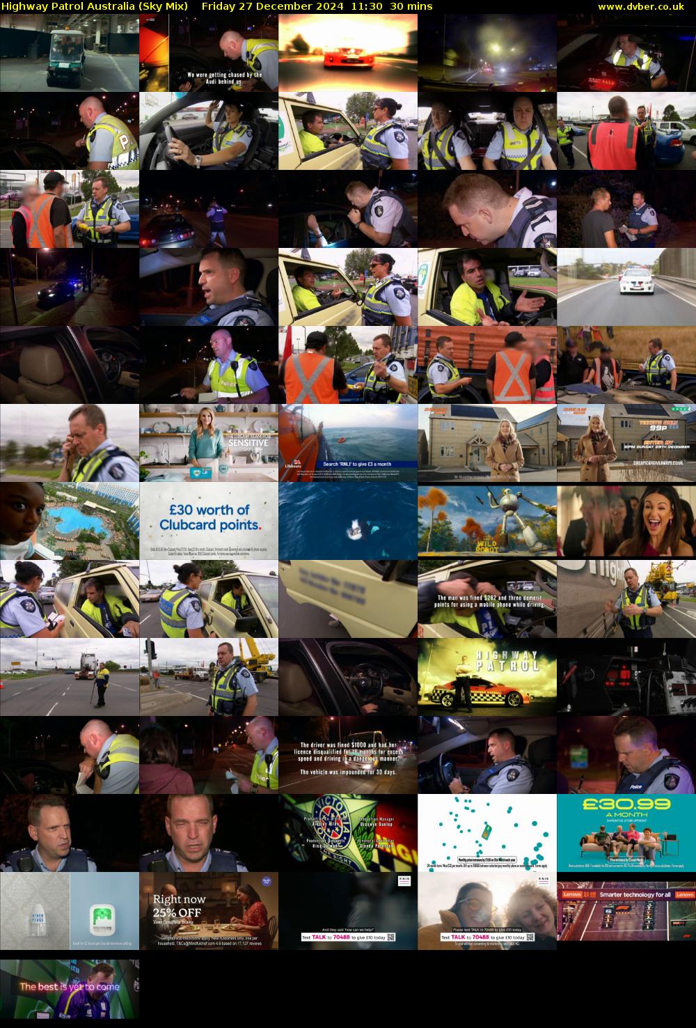 Highway Patrol Australia (Sky Mix) Friday 27 December 2024 11:30 - 12:00