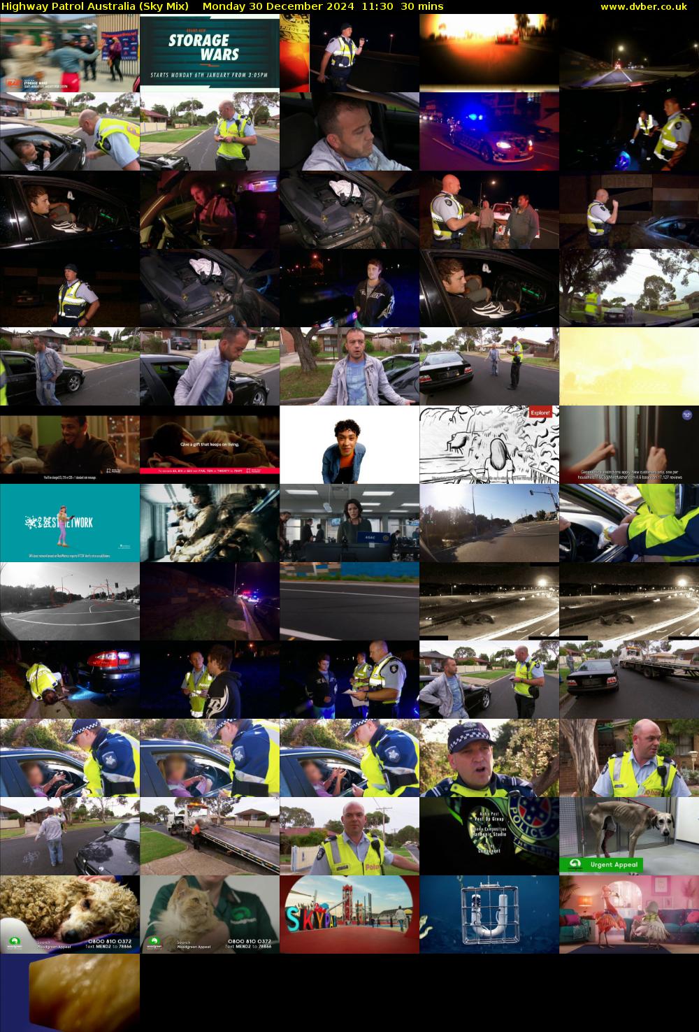 Highway Patrol Australia (Sky Mix) Monday 30 December 2024 11:30 - 12:00