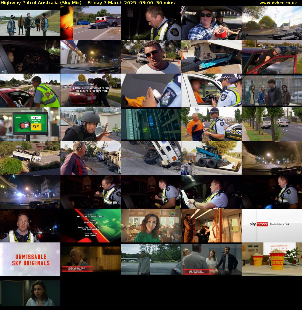 Highway Patrol Australia (Sky Mix) Friday 7 March 2025 03:00 - 03:30