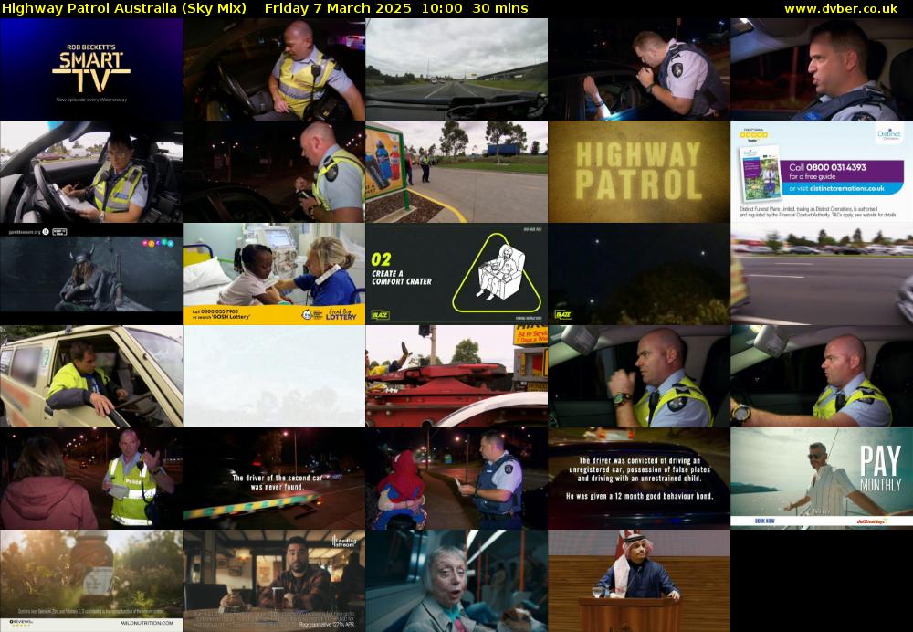 Highway Patrol Australia (Sky Mix) Friday 7 March 2025 10:00 - 10:30