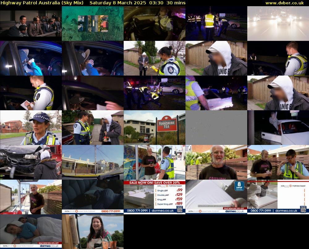 Highway Patrol Australia (Sky Mix) Saturday 8 March 2025 03:30 - 04:00