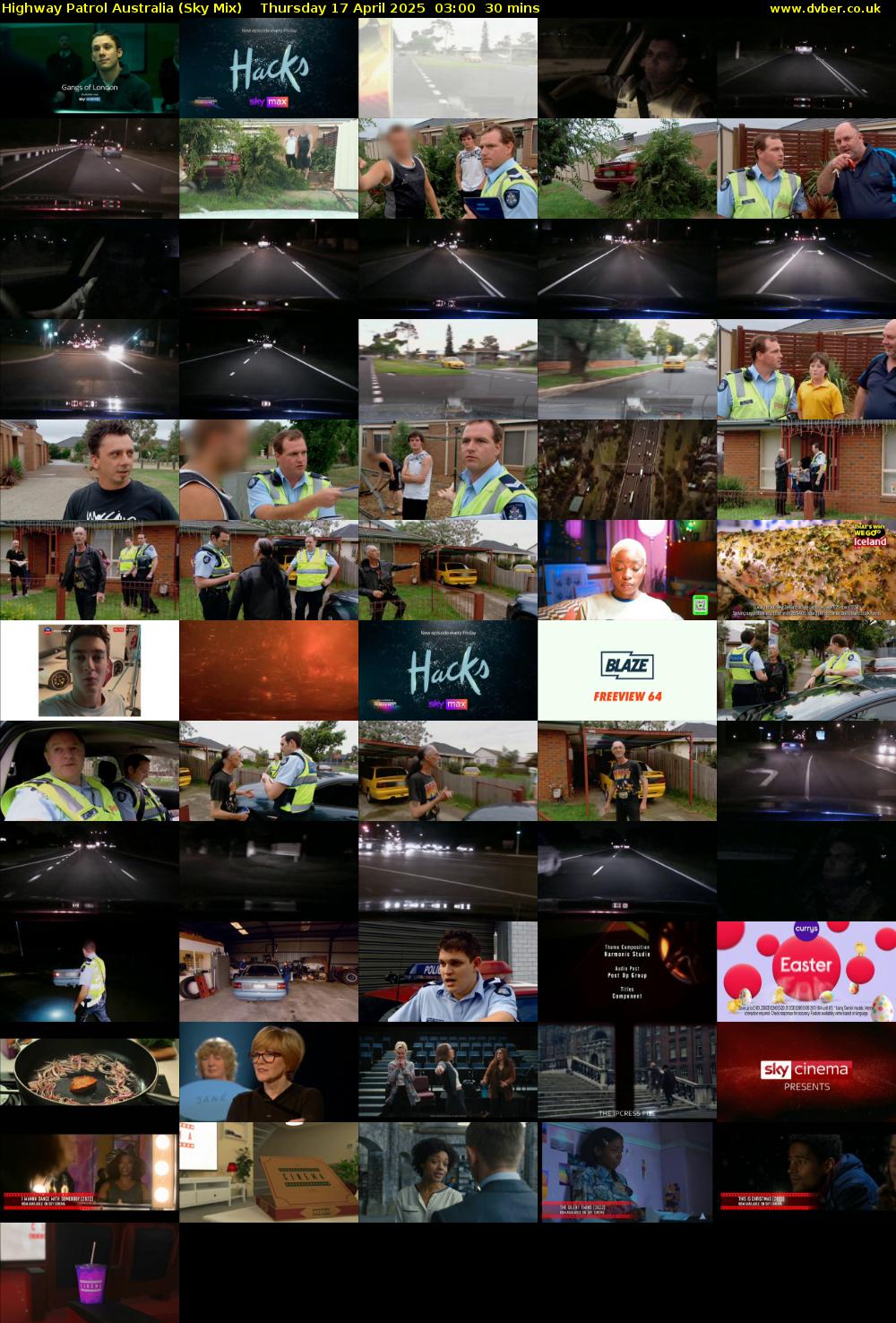 Highway Patrol Australia (Sky Mix) Thursday 17 April 2025 03:00 - 03:30