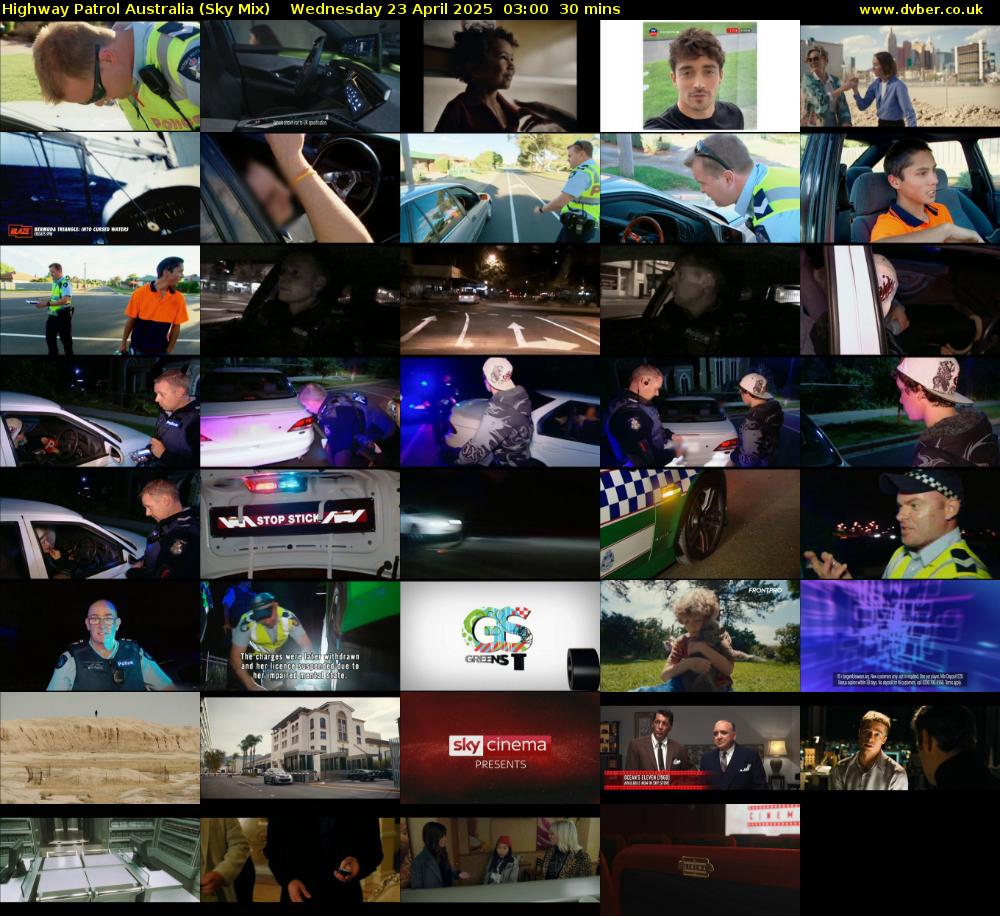 Highway Patrol Australia (Sky Mix) Wednesday 23 April 2025 03:00 - 03:30