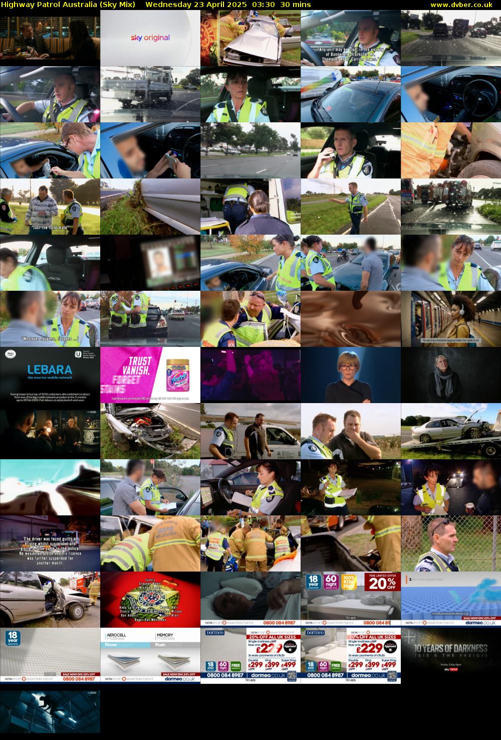 Highway Patrol Australia (Sky Mix) Wednesday 23 April 2025 03:30 - 04:00