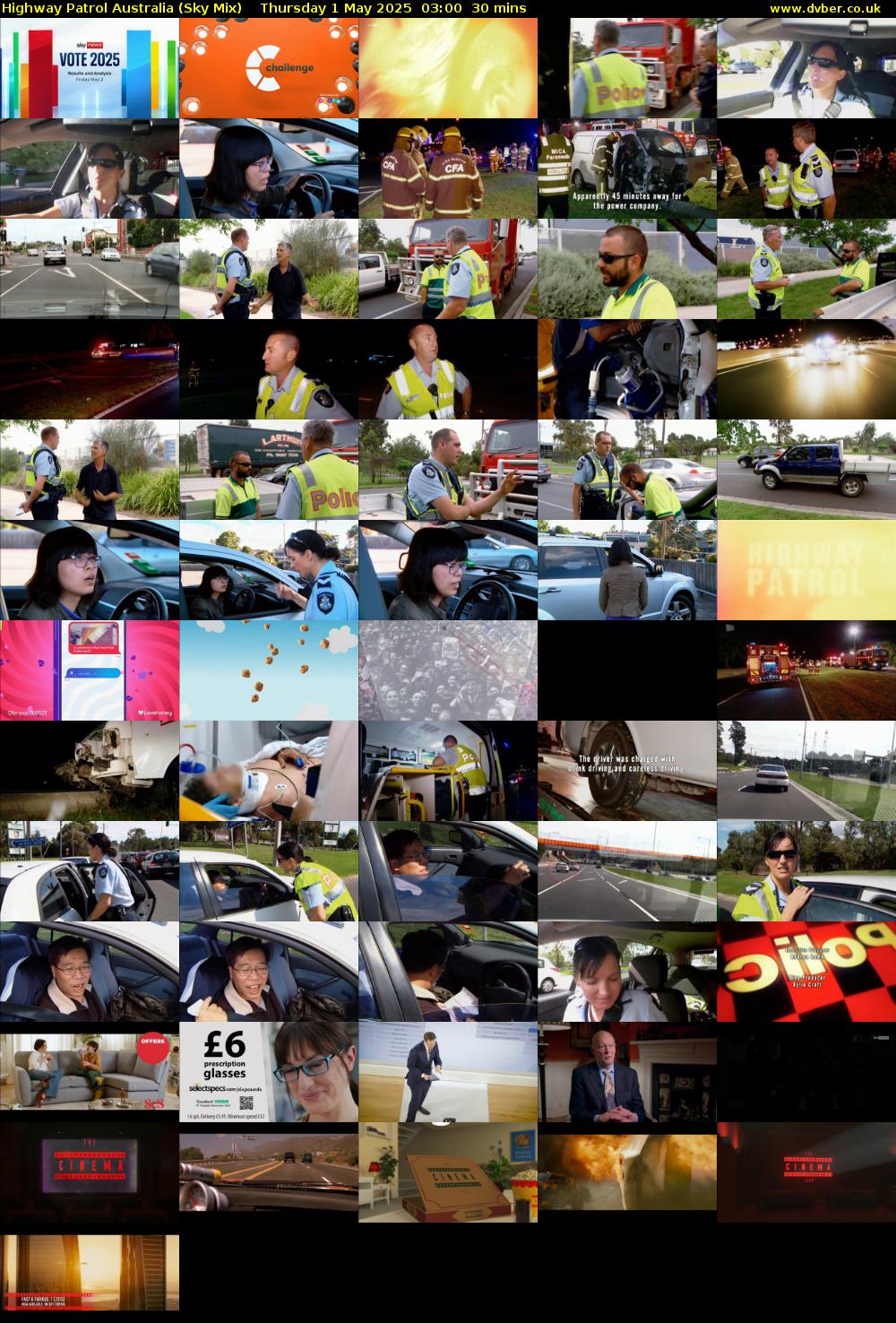 Highway Patrol Australia (Sky Mix) Thursday 1 May 2025 03:00 - 03:30