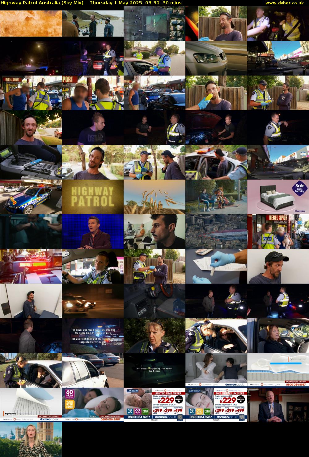 Highway Patrol Australia (Sky Mix) Thursday 1 May 2025 03:30 - 04:00