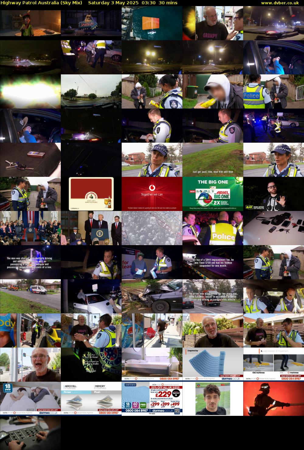 Highway Patrol Australia (Sky Mix) Saturday 3 May 2025 03:30 - 04:00