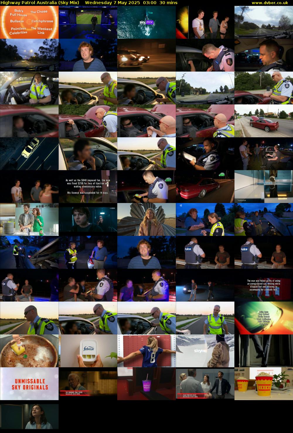 Highway Patrol Australia (Sky Mix) Wednesday 7 May 2025 03:00 - 03:30