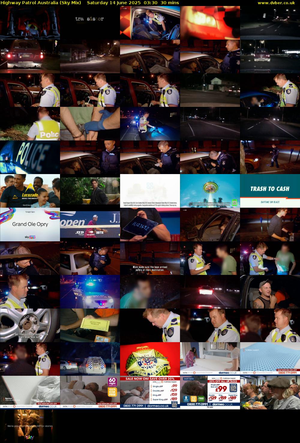 Highway Patrol Australia (Sky Mix) Saturday 14 June 2025 03:30 - 04:00