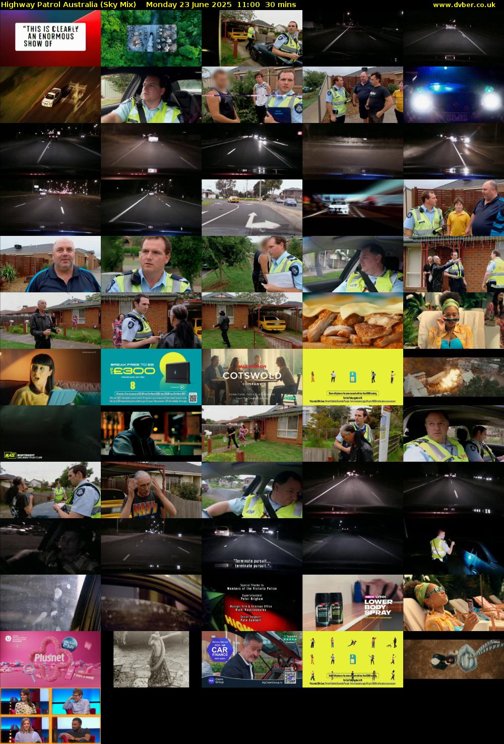Highway Patrol Australia (Sky Mix) Monday 23 June 2025 11:00 - 11:30