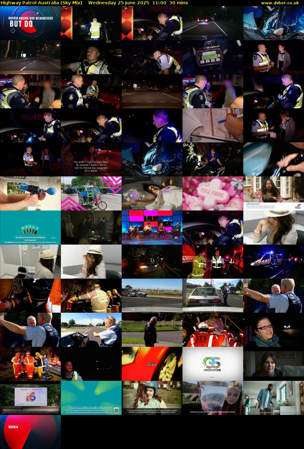 Highway Patrol Australia (Sky Mix) Wednesday 25 June 2025 11:00 - 11:30