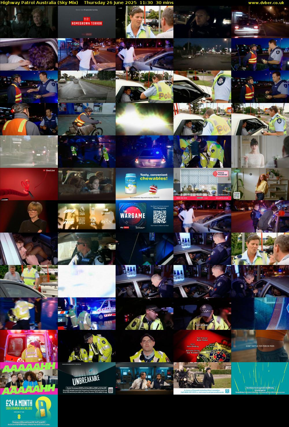 Highway Patrol Australia (Sky Mix) Thursday 26 June 2025 11:30 - 12:00
