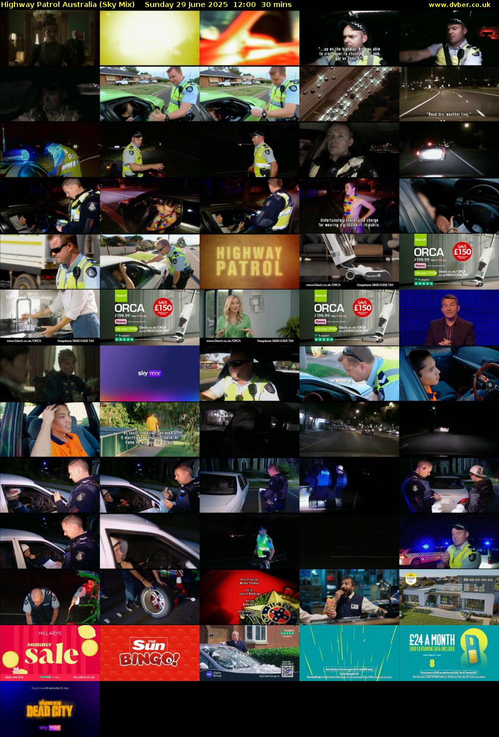 Highway Patrol Australia (Sky Mix) Sunday 29 June 2025 12:00 - 12:30