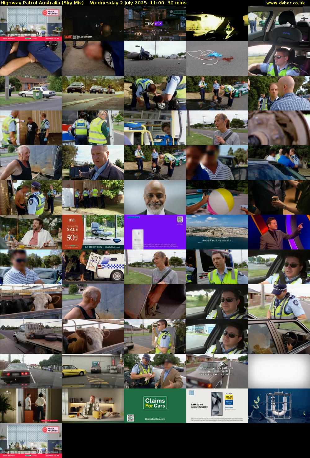 Highway Patrol Australia (Sky Mix) Wednesday 2 July 2025 11:00 - 11:30