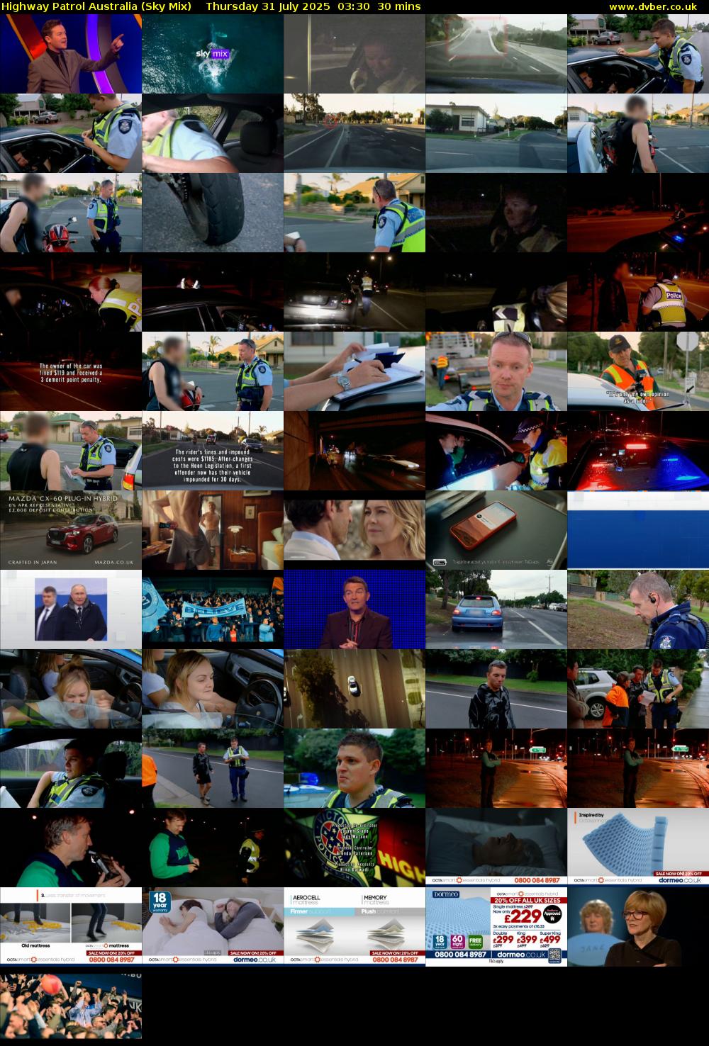 Highway Patrol Australia (Sky Mix) Thursday 31 July 2025 03:30 - 04:00