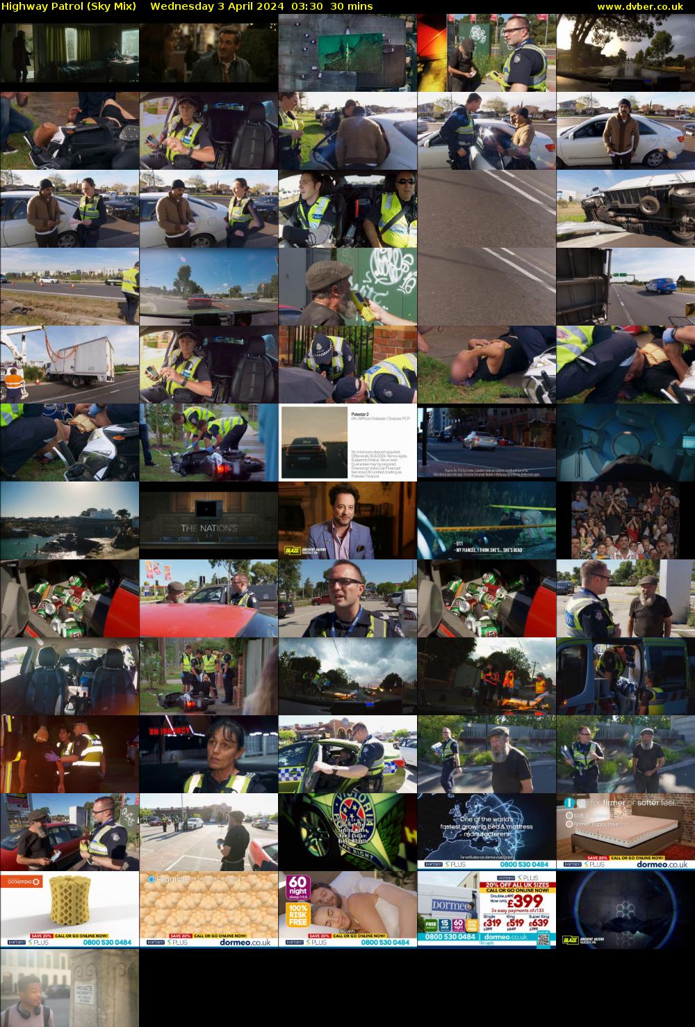 Highway Patrol (Sky Mix) Wednesday 3 April 2024 03:30 - 04:00