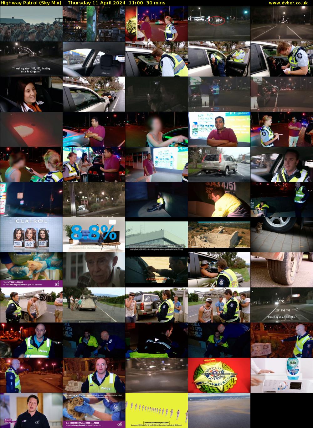 Highway Patrol (Sky Mix) Thursday 11 April 2024 11:00 - 11:30