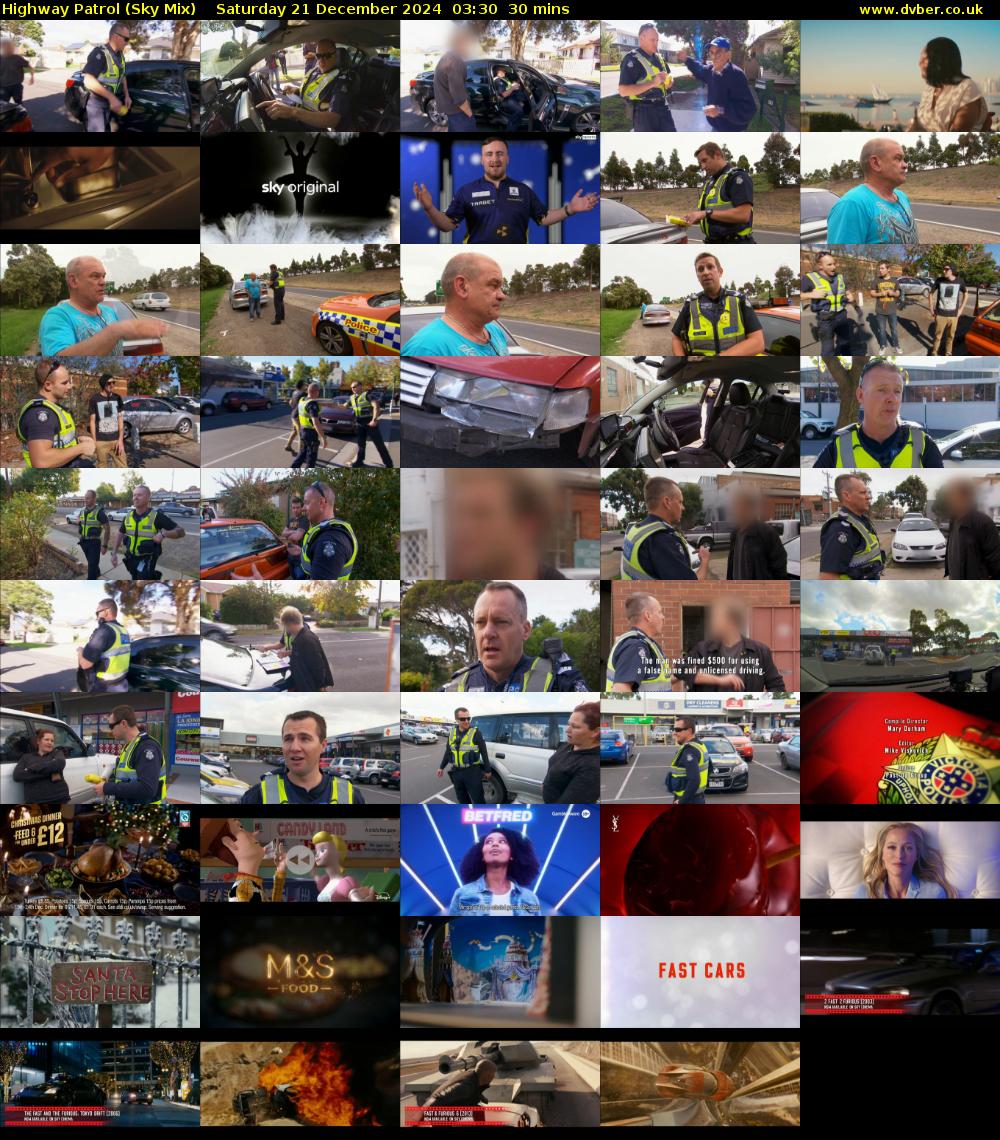 Highway Patrol (Sky Mix) Saturday 21 December 2024 03:30 - 04:00
