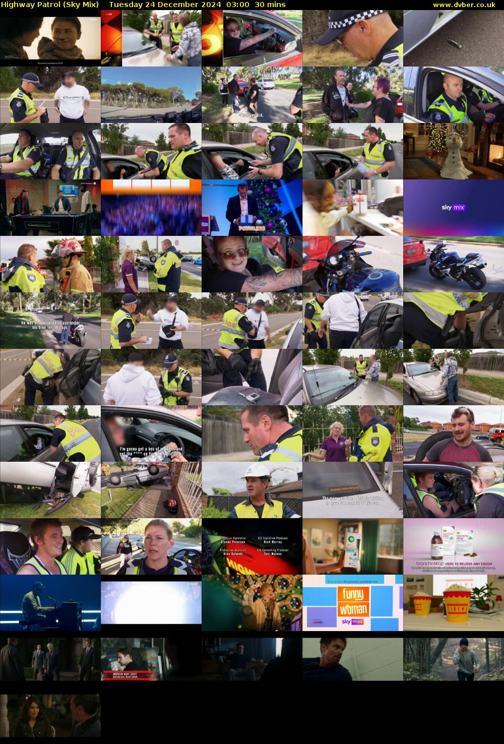 Highway Patrol (Sky Mix) Tuesday 24 December 2024 03:00 - 03:30