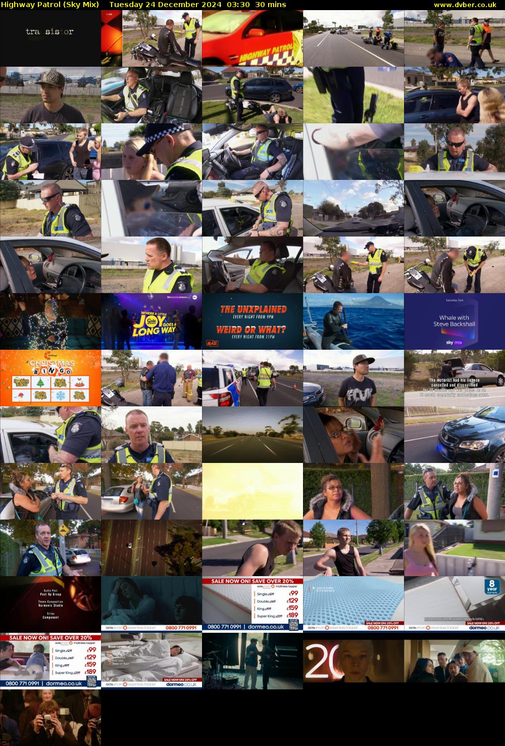 Highway Patrol (Sky Mix) Tuesday 24 December 2024 03:30 - 04:00