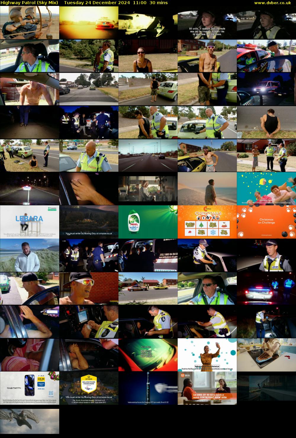 Highway Patrol (Sky Mix) Tuesday 24 December 2024 11:00 - 11:30