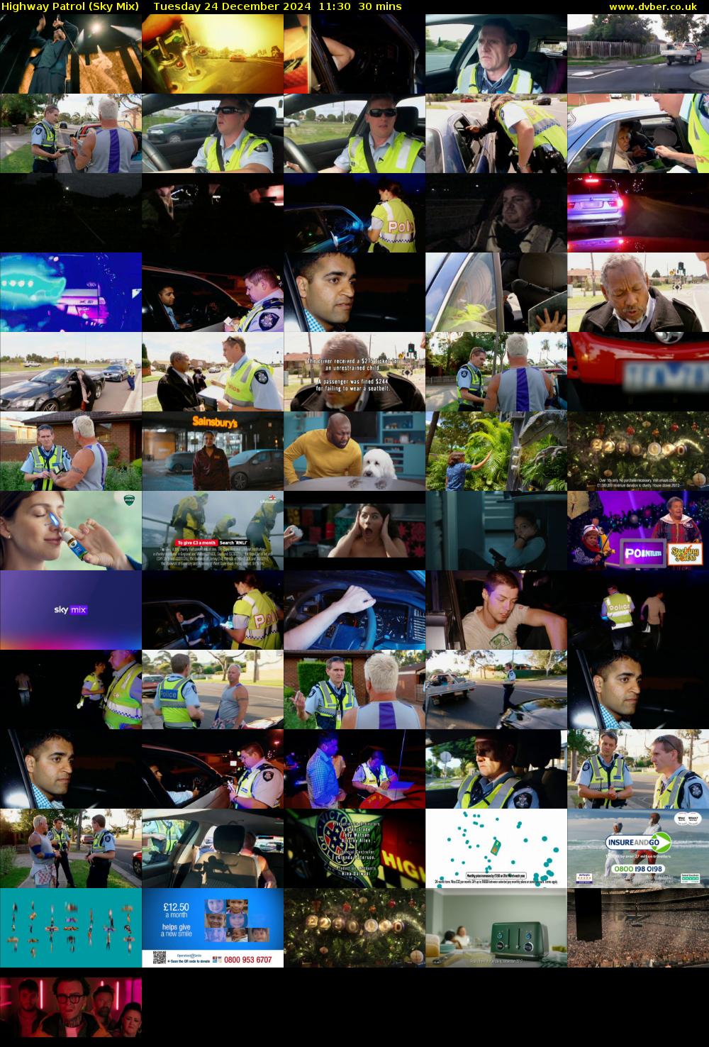 Highway Patrol (Sky Mix) Tuesday 24 December 2024 11:30 - 12:00