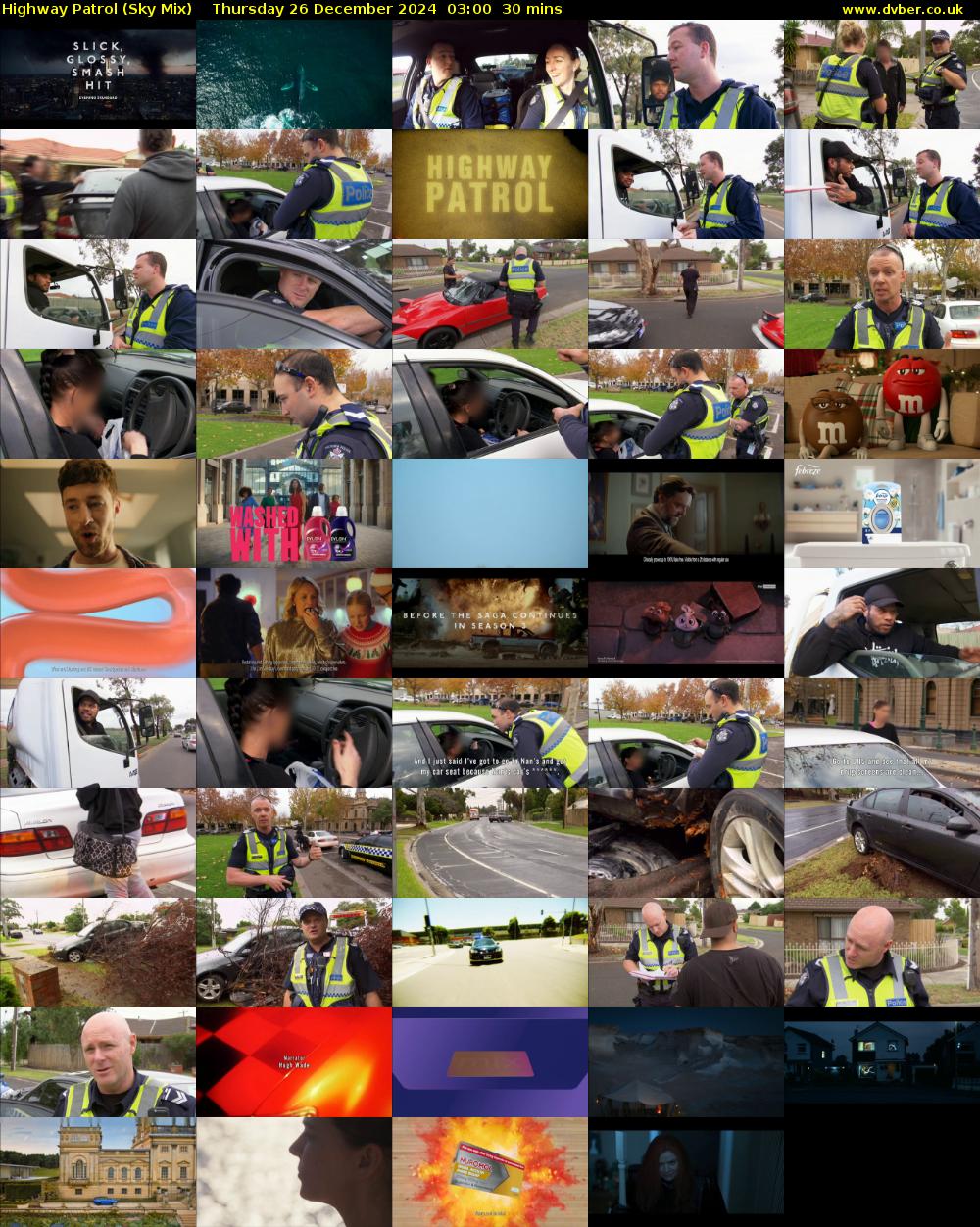 Highway Patrol (Sky Mix) Thursday 26 December 2024 03:00 - 03:30