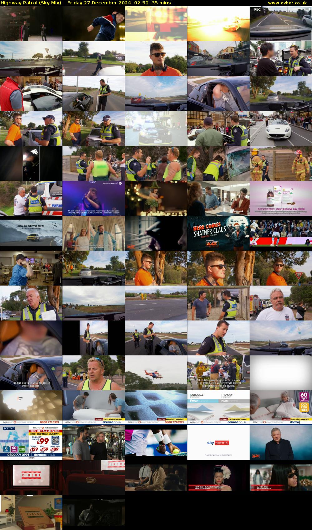 Highway Patrol (Sky Mix) Friday 27 December 2024 02:50 - 03:25