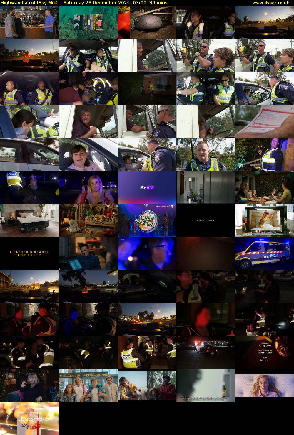 Highway Patrol (Sky Mix) Saturday 28 December 2024 03:00 - 03:30