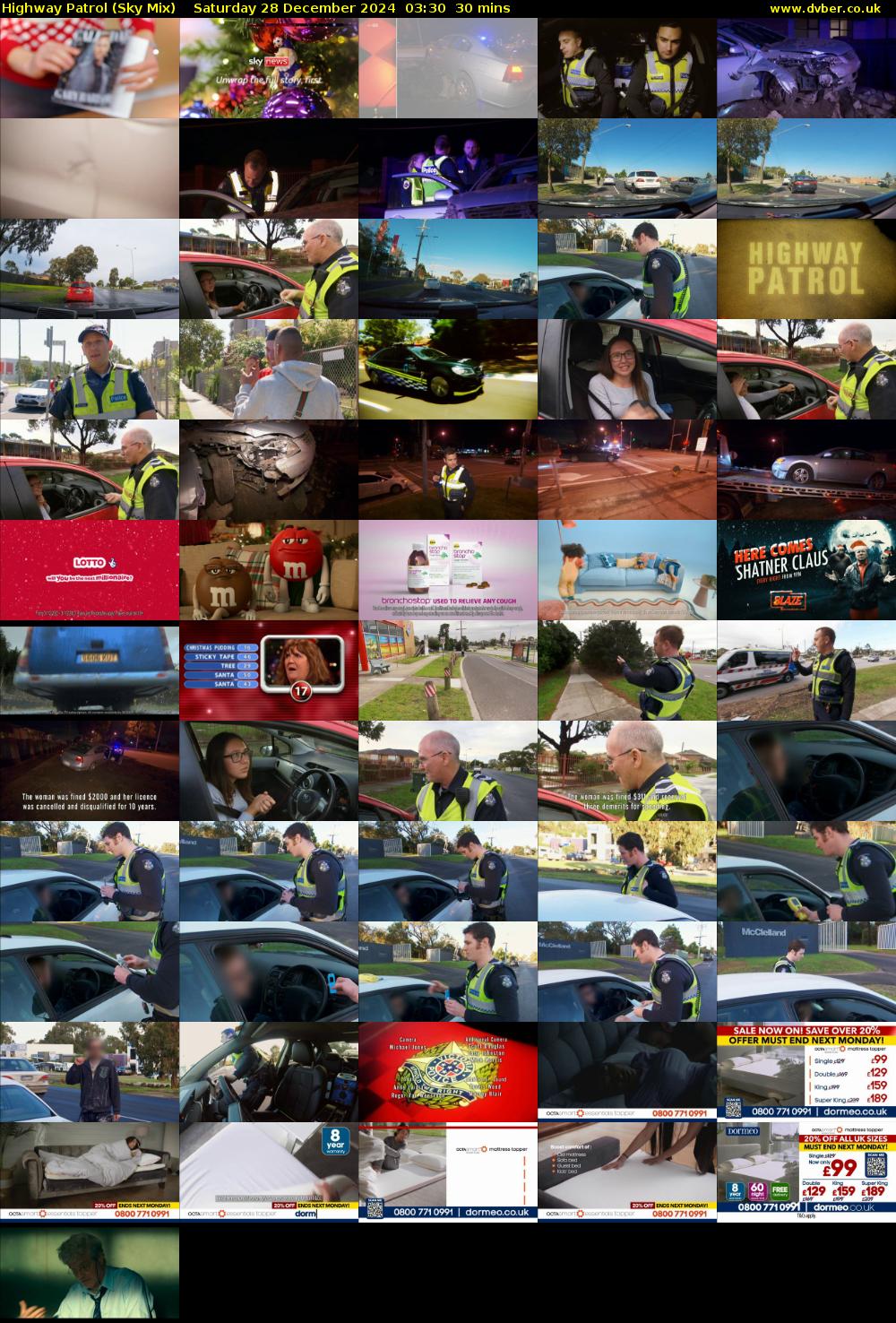 Highway Patrol (Sky Mix) Saturday 28 December 2024 03:30 - 04:00