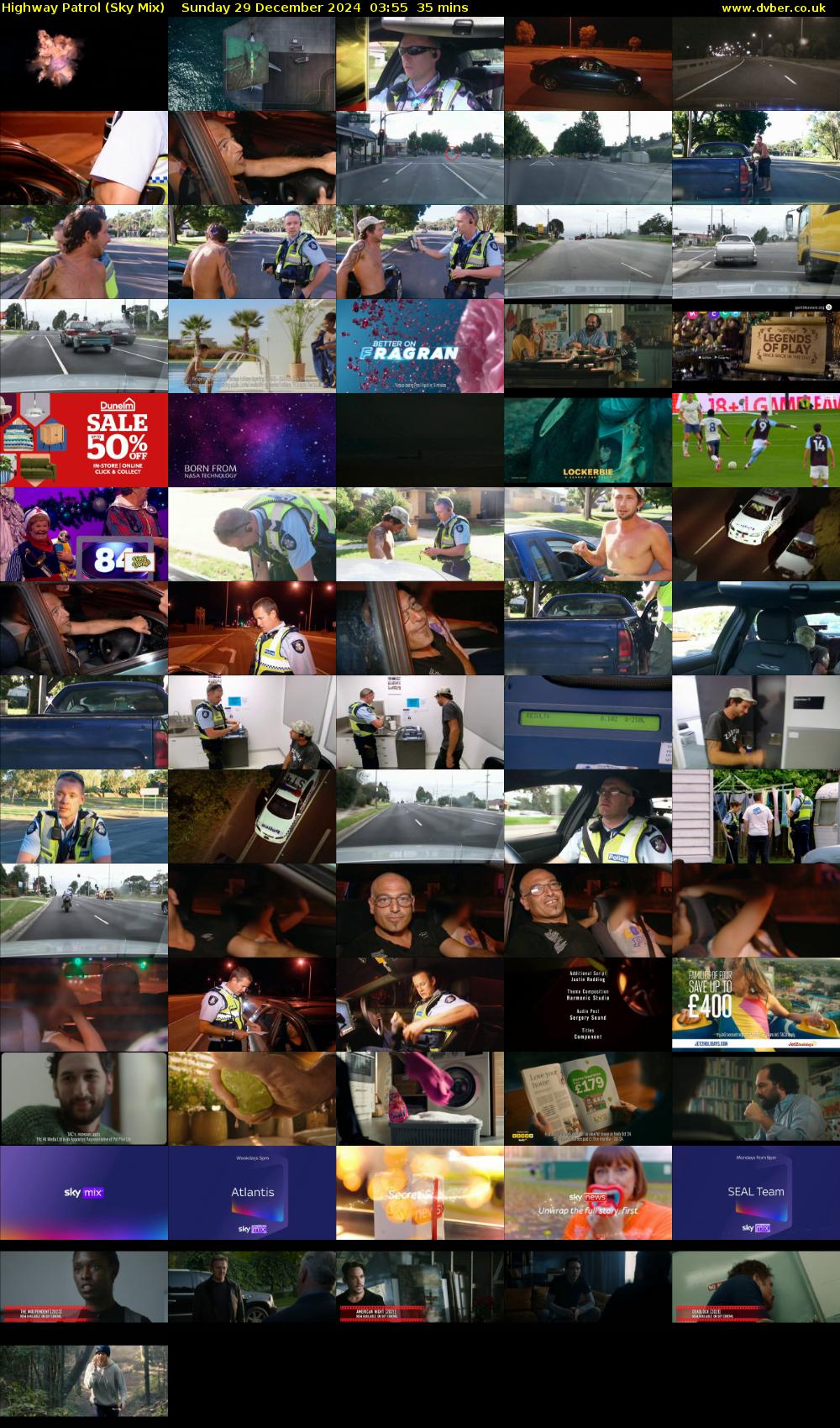 Highway Patrol (Sky Mix) Sunday 29 December 2024 03:55 - 04:30