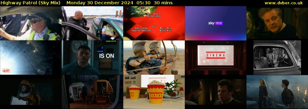 Highway Patrol (Sky Mix) Monday 30 December 2024 05:30 - 06:00