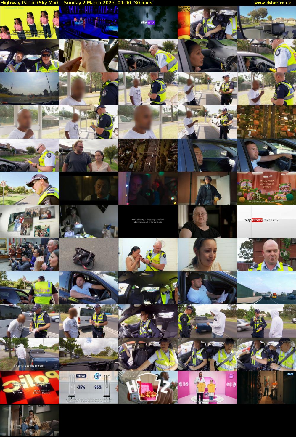Highway Patrol (Sky Mix) Sunday 2 March 2025 04:00 - 04:30