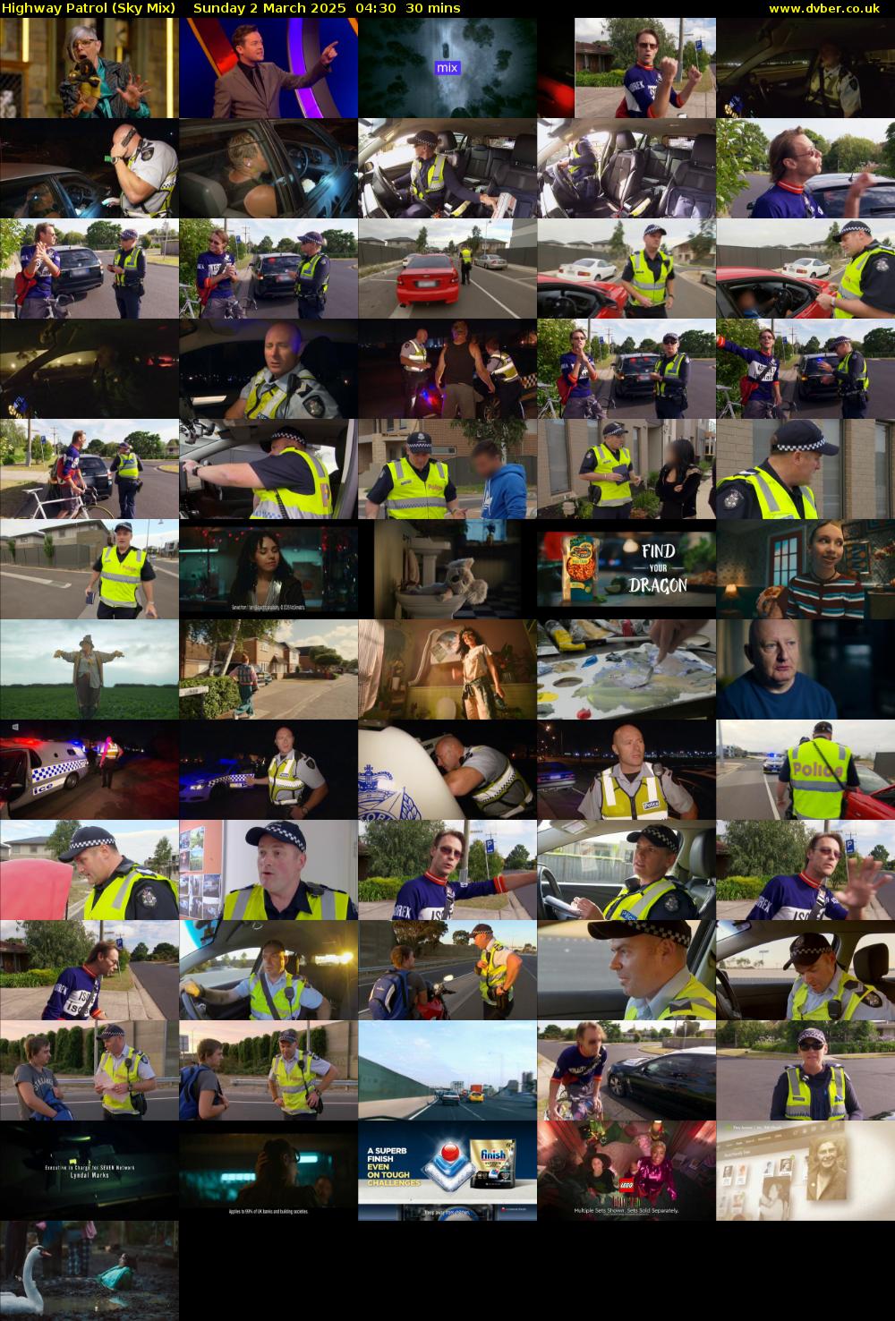 Highway Patrol (Sky Mix) Sunday 2 March 2025 04:30 - 05:00