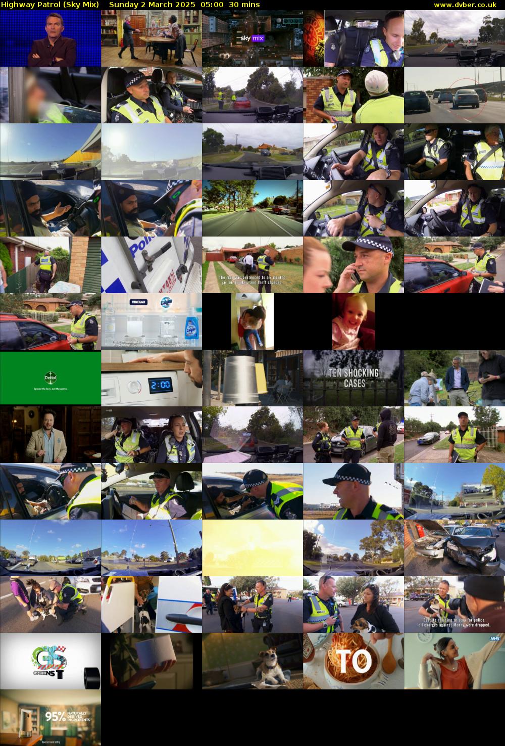Highway Patrol (Sky Mix) Sunday 2 March 2025 05:00 - 05:30