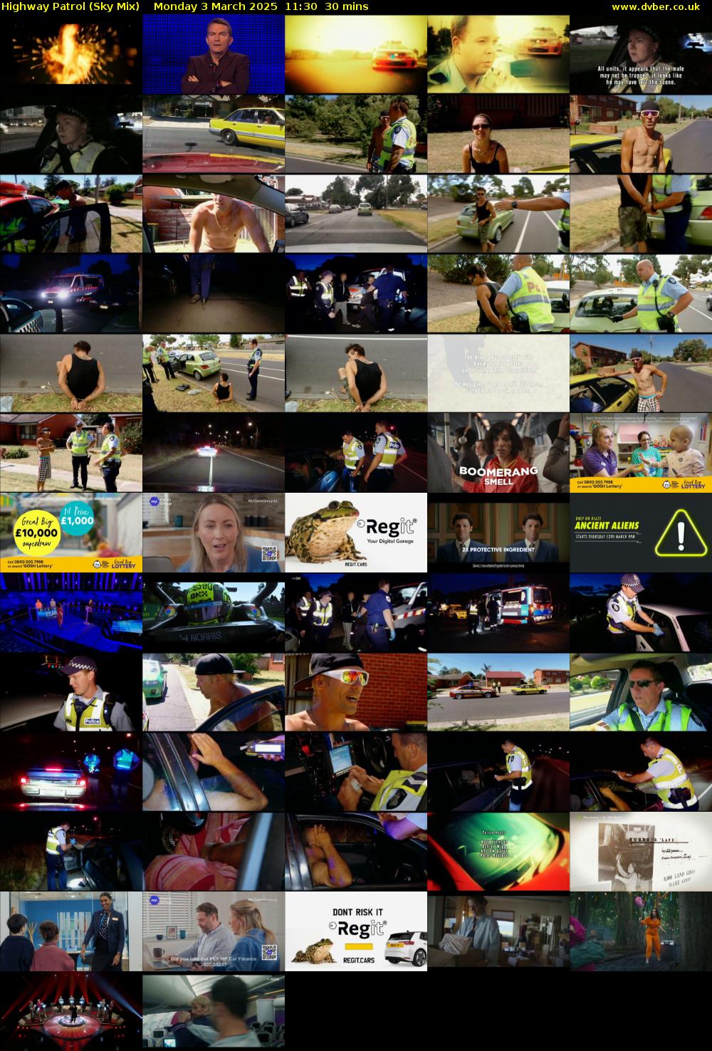 Highway Patrol (Sky Mix) Monday 3 March 2025 11:30 - 12:00