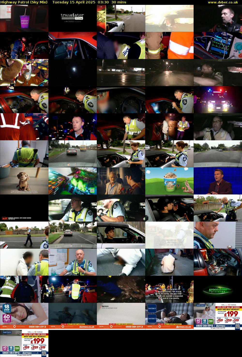 Highway Patrol (Sky Mix) Tuesday 15 April 2025 03:30 - 04:00